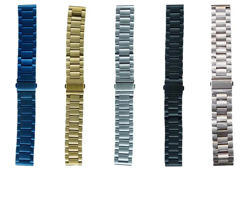 Rolex Chain Strap Stainless Steel Metal Wrist Band Strap For Smartwatch ( Random Color )