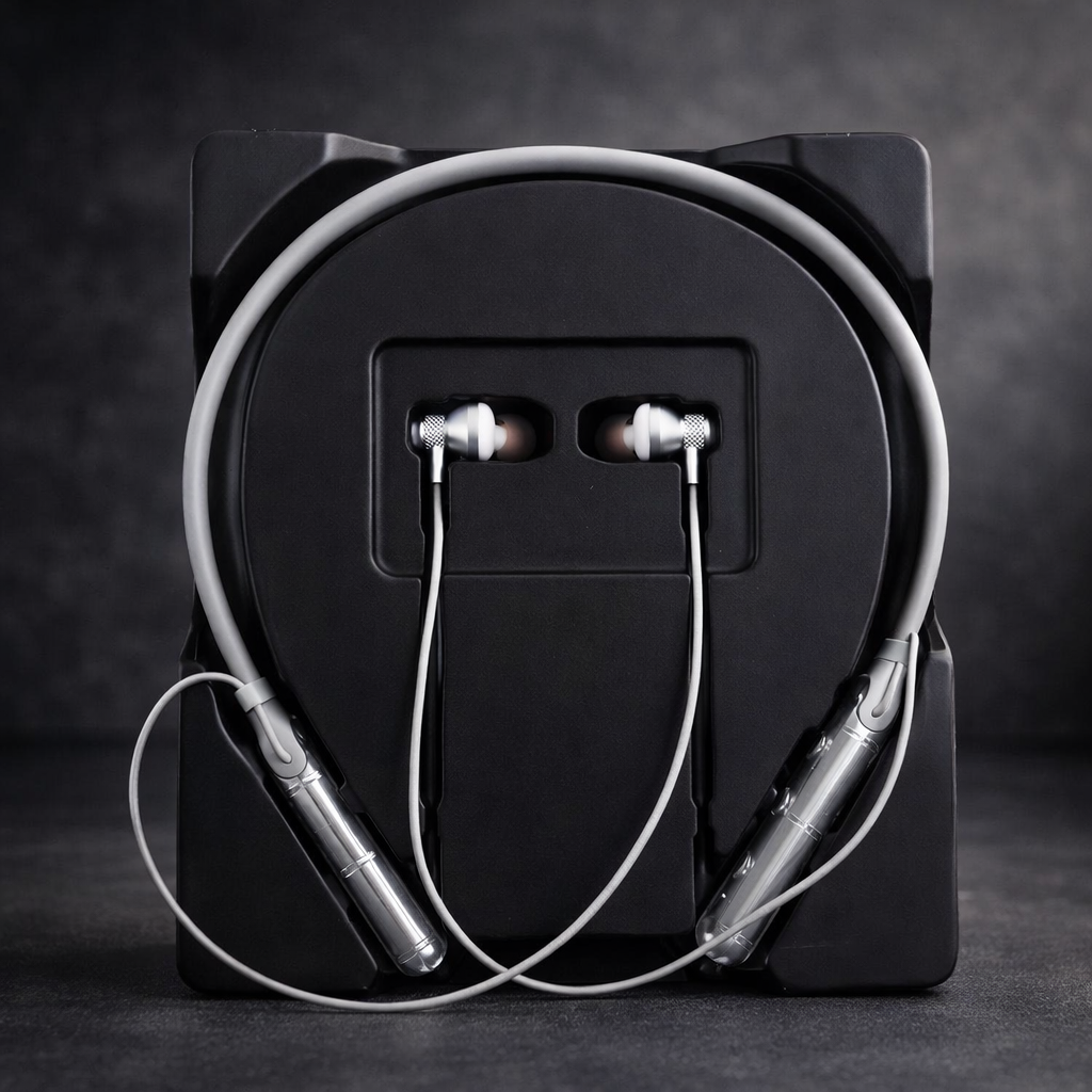 Fontec Magna Wireless Neckband Bluetooth Earphones �Integrated 5-Mode Voice Changer, Hi-Fi Audio & ENC Noise Reduction - Random Color