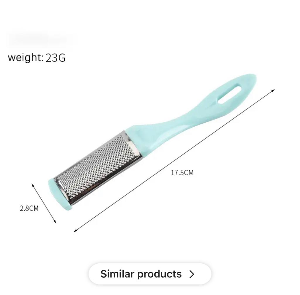 2 in 1 Latest Hot Sale Foot File Pedicure Professional Foot Rasp Hard Skin Remover Tool and Nails   ( Random color)