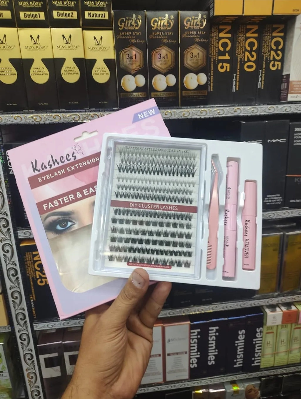 Kashee's 4 In 1 Permanent Eyelash Extension Set Professional Lash Kit | Mix Size
