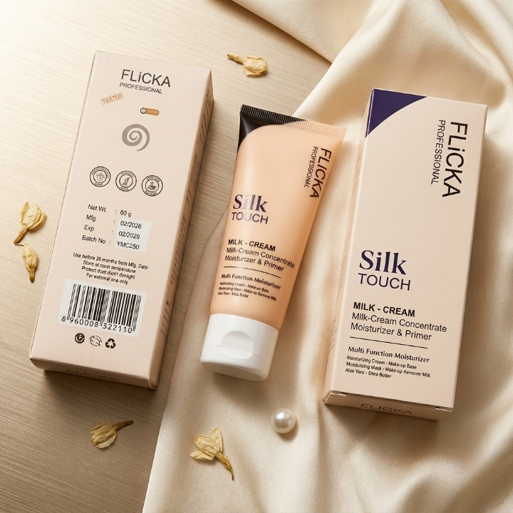 Flicka Professional Silk Touch Milk-Cream �Multi-Function Moisturizer & Primer - 60 gm