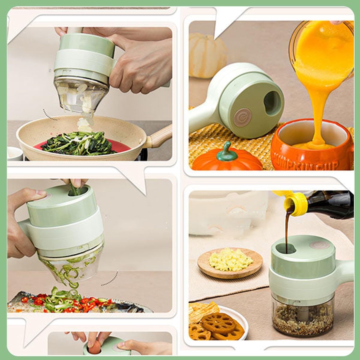 Electric Handheld Vegetable Cutter Slicer Multifunctional Food