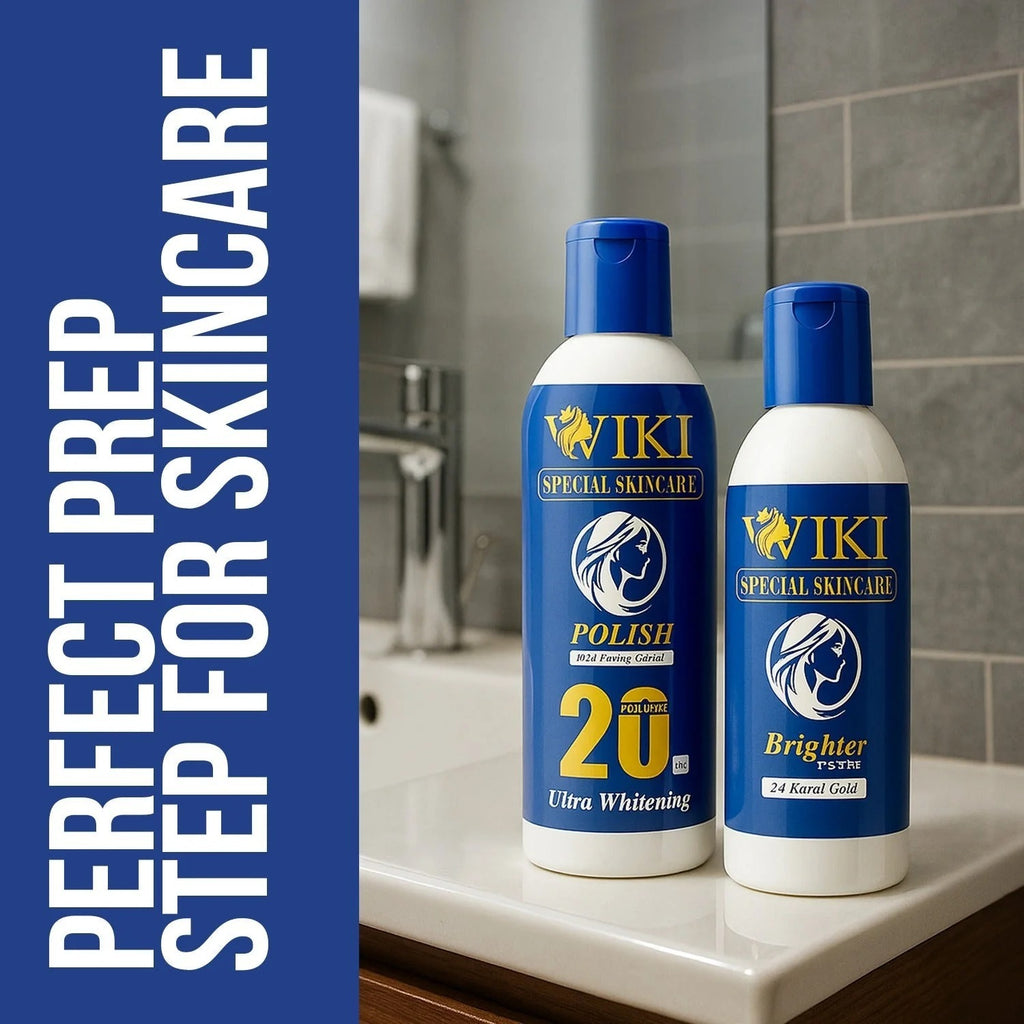 WIKI Special Skin Care Polish With Peeling Cream 200ml & 24K Gold Brighter Powder 100ml �Ultra Whitening Formula