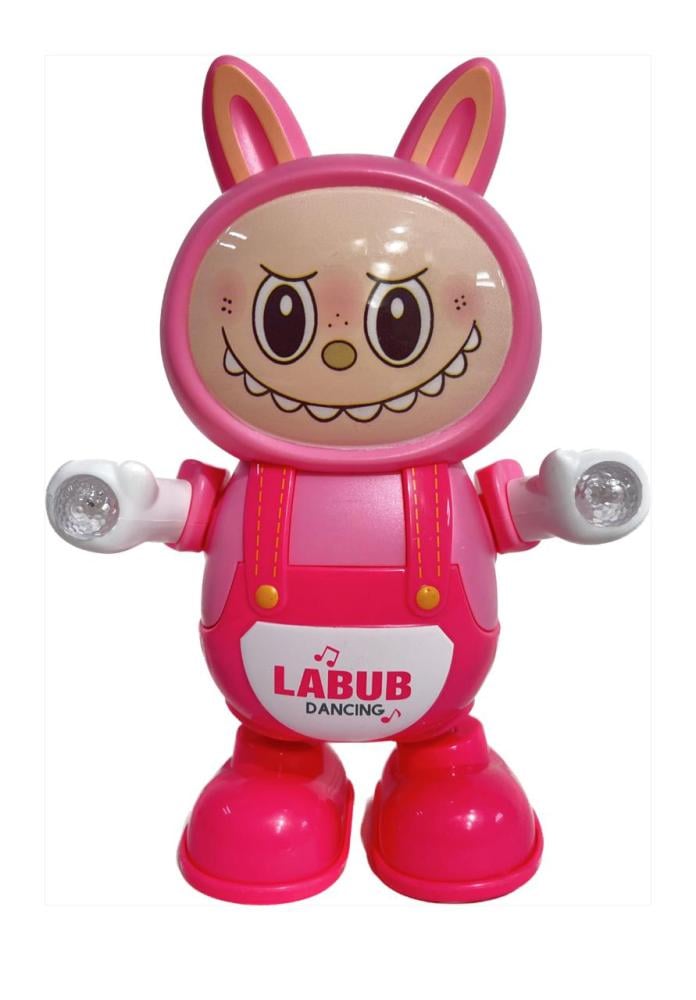 Doll Battery Operated Dancing labubu Toy with Light and Sound LABUBU Talking and Speech Repeatin