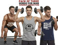 3 PCs of Men's Summer Cotton Sando Vest Sleeveless Tank Top Breathable Soft Lightweight Casual Gym Sports Innerwear Comfortable (Medium)