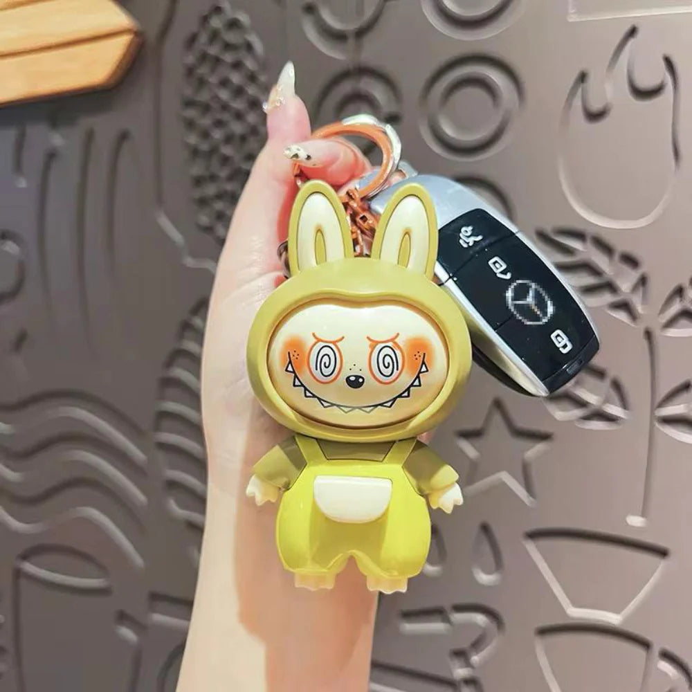 Labubu Face Changing Doll Toy | Mini Cartoon Keychain | Cute Style Decompression Toy | ( Random Color )