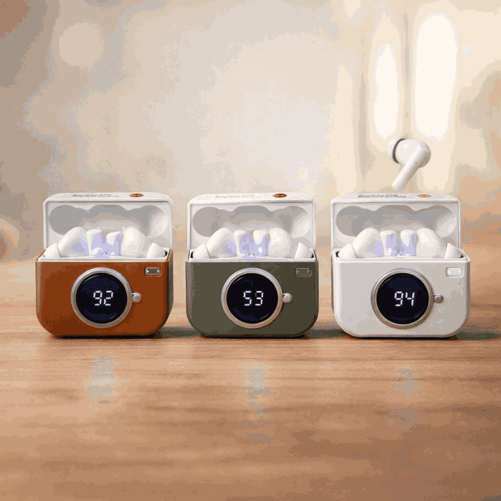 X73 TWS Wireless Earbuds Game Box Edition �True Wireless Stereo Earphones with Retro Retro Console Styling and LED Digital Battery Percentage Display - Random Color