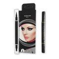 2-in-1 Waterproof Eyeliner & Stamp Liner Pen �Dual-Sided Matte Black Liquid Eyeliner with Precise Felt Tip and Winged Design Seal