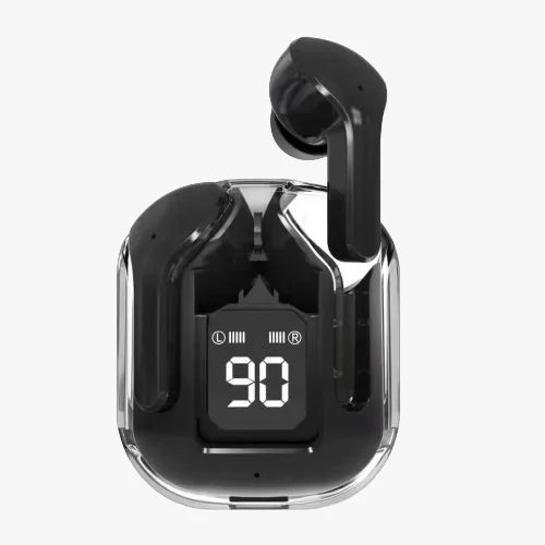 Air 31 Wireless Earbuds with Transparent Crystal Case, Bluetooth 5.3, Type-C Charging (Random Color)