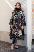 All-Over Printed Embroidered Black Lawn Dress with Chiffon Dupatta �Unstitched Summer Collection 2026