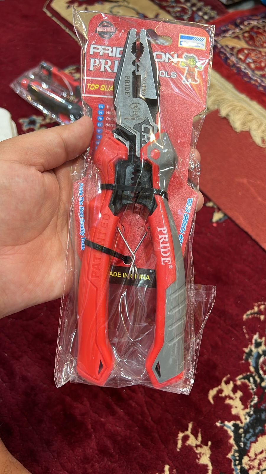 PRIDE Professional Combination Pliers 8 Inch (230mm) Heavy Duty Multi-Purpose Hand Tool