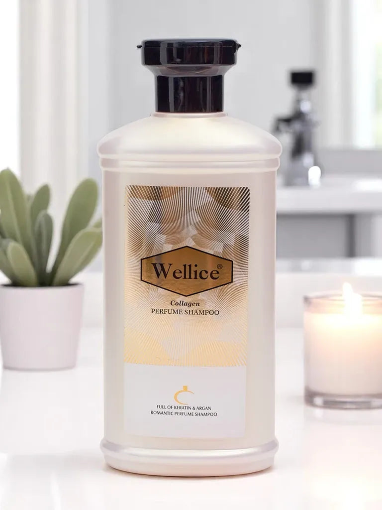 Wellice Collagen Perfume Shampoo �Strengthening Formula with Long-Lasting Fragrance for Smooth & Shiny Hair