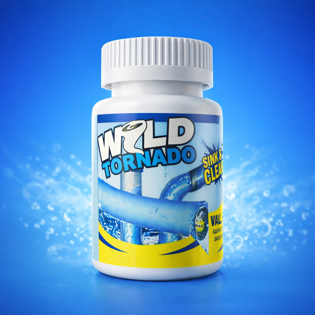 Wild Tornado Powerful Sink & Drain Cleaner �High-Efficiency Clog Remover Powder for Kitchen, Bathroom, and Pipes