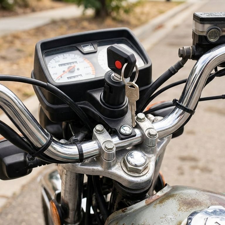 Switch Kit for Honda CG125 Computer Key 3 in 1 Set �Ignition Switch, Tank Cap & Side Lock (Single Key Operated)