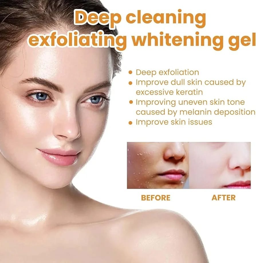 Orange Enzymes Exfoliating & Brightening Gel | Deep Cleansing Face Gel for Smooth, Glowing & Refreshed Skin (100g)