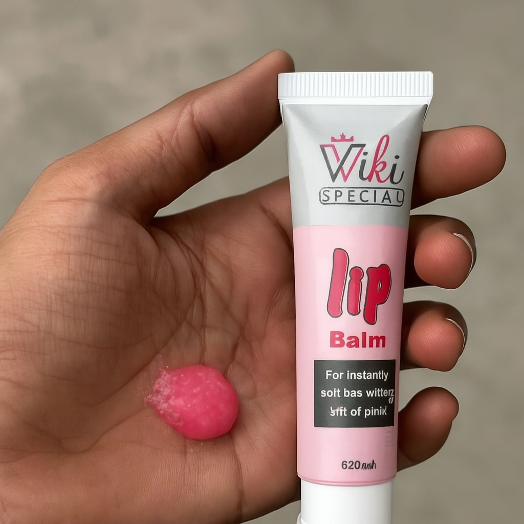 Wiki Pink Color Lip Balm �Moisturizing, Natural Tint, Smooth & Hydrating Formula for Soft Lips �Everyday Lip Care (20ml)
