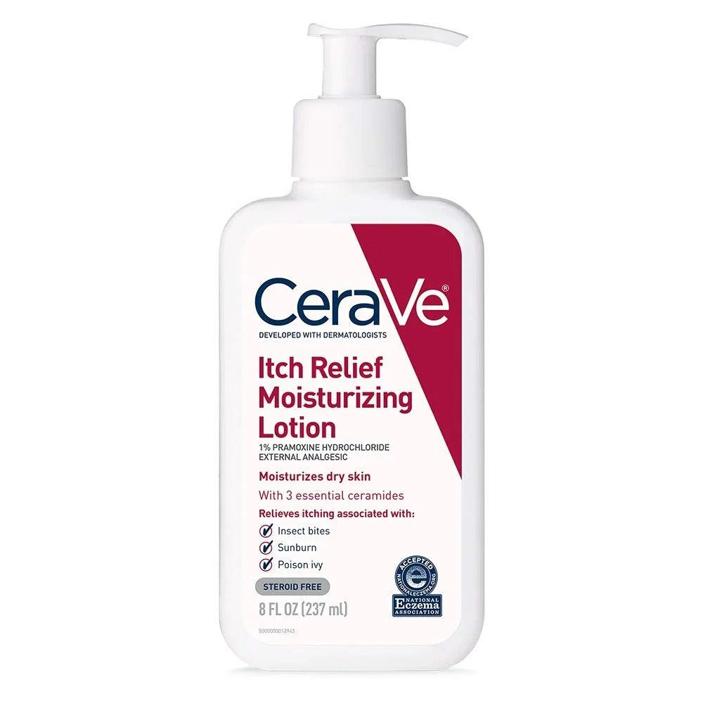 CeraVe Itch Relief Moisturizing Lotion �1% Pramoxine Hydrochloride, Relieves Itching & Hydrates Dry Skin, 237ml