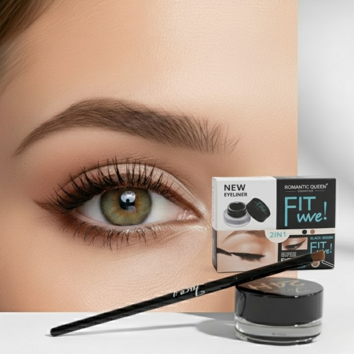 2 Pcs Face It Gel Eyeliner Set �Long-Lasting Smudge-Proof Gel Liner In Black And Brown Shades For Perfect Eye Definition And Professional Makeup Look
