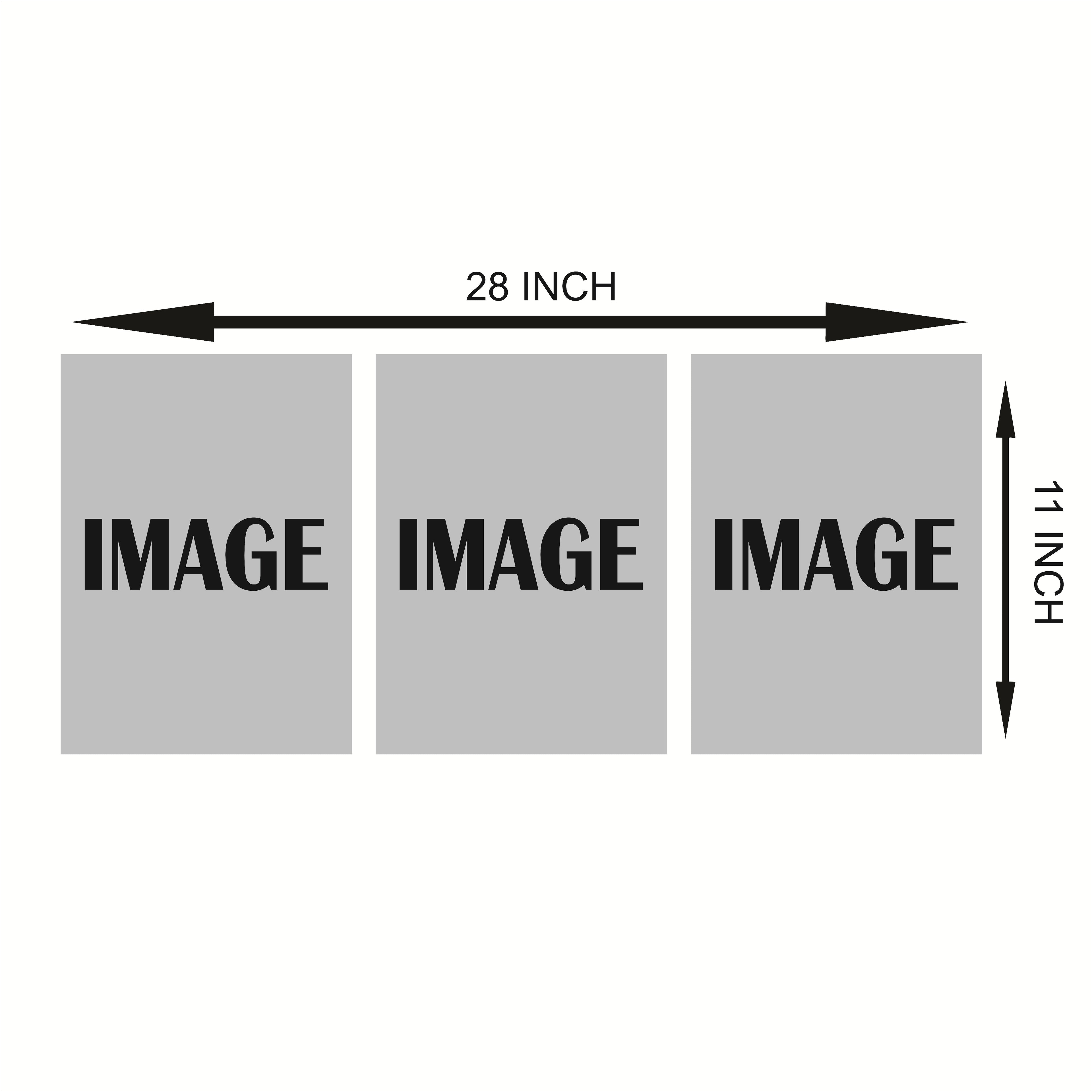 Set of 3 Motivational Wall Art �MDF Wooden Phototile Frames (8x11") with Adhesive Back