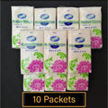 10 Packs Portable Pocket Travel Tissues �Soft & Skin-Friendly for Daily Use