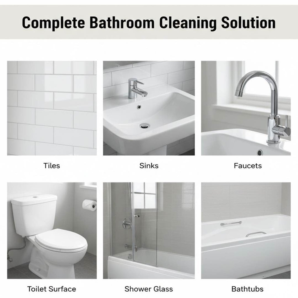 Three Guys Bathroom Cleaner 250ml Powerful Germ Killing Soap Scum Remover With Streak Free Shine