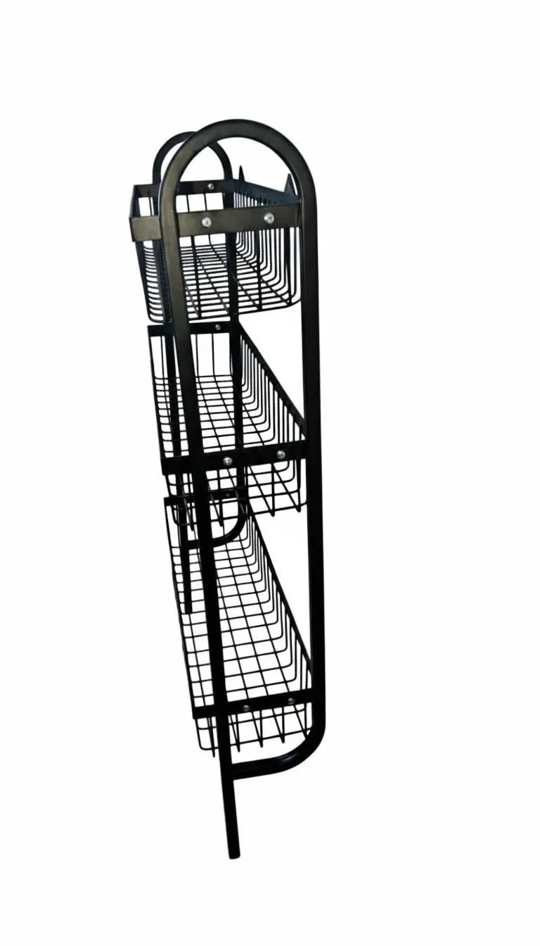 Exclusive Wall Mounted Spice Rack Black Stainless Steel