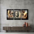 Dollar Wooden Sticky Wall Art �3 Piece Modern Decorative Frame Set, 8x11 inch Each, Wooden Sticky Frame with Easy Wall Mount Sticky Tape - 8*11