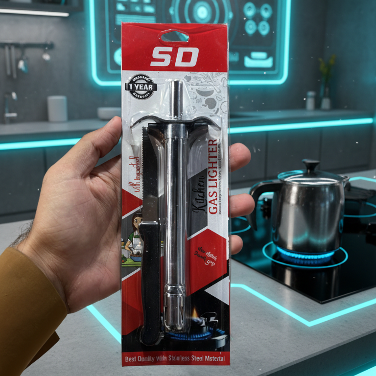 Gas Lighter With Knife Heavy Duty Durable Safe Practical And Convenient Tool For Daily Use