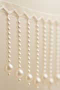 Pearl Latkan Hanging Lace Border for Dupatta & Dress Decoration �1 Gaz (Approx. 1 Yard)