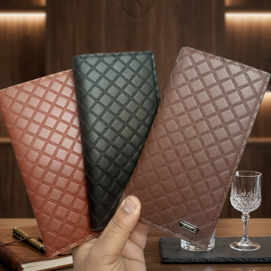 Men? Quilted Leather Bifold Wallet | Slim & Stylish | Multiple Card Slots | Durable Everyday Accessory | Dark Brown