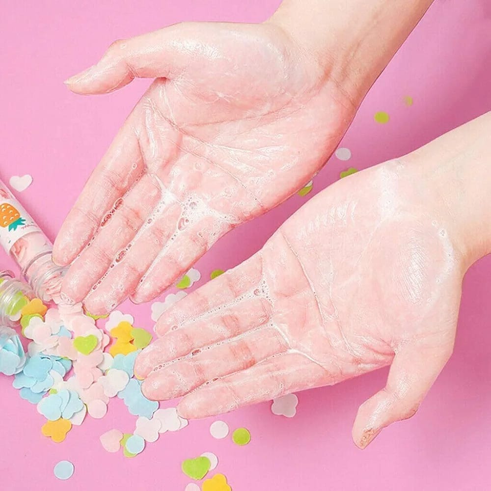 100 Pcs Disposable Flower Paper Soap With Portable Tube Multi Color Travel Sheets For Hand Washing And Outdoor Use Premium Quality (Random Color)