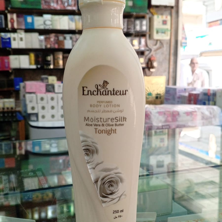 Enchanteur Moisture Silk Body Lotion 250ml With Aloe Vera And Olive Butter | Deeply Nourishing, Hydrating, And Softening Skin Lotion For All Skin Types