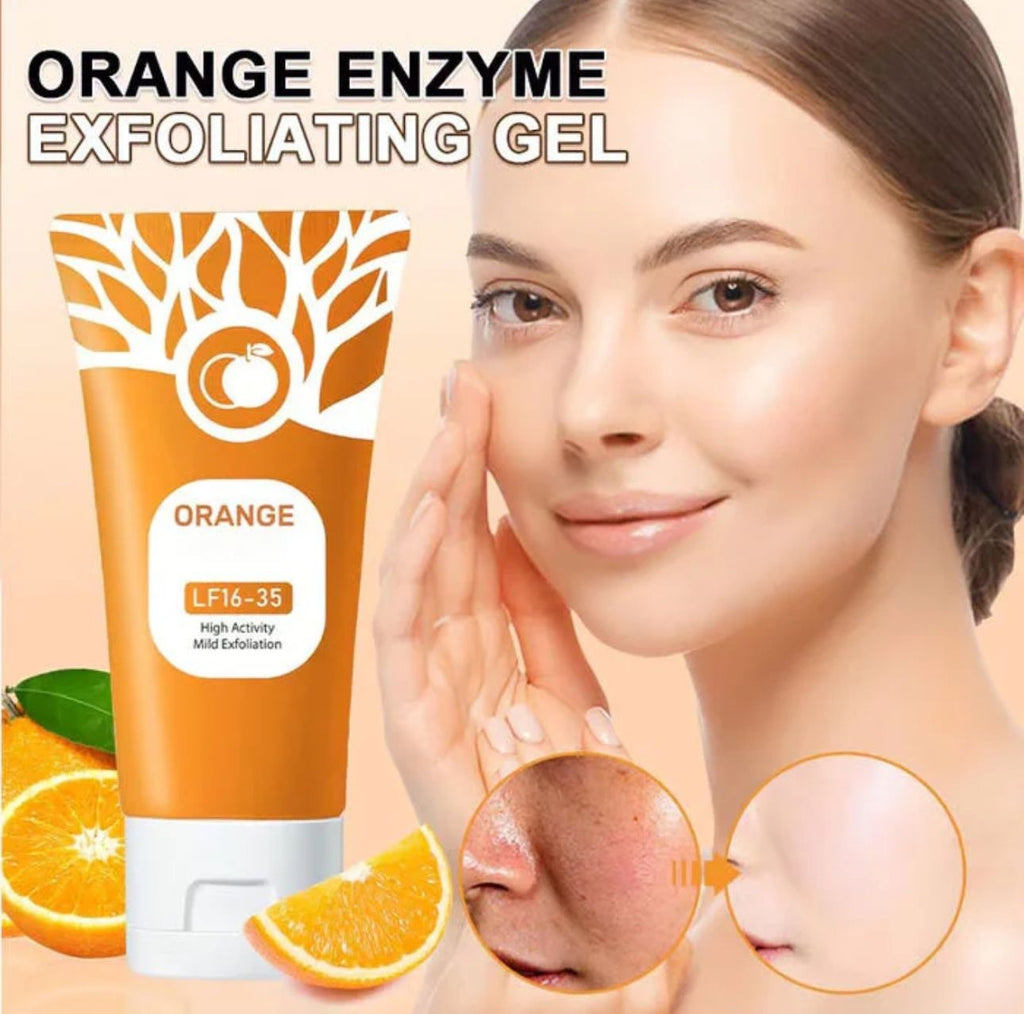 Orange Enzyme Exfoliating Gel | Brightening & Gentle Citrus Enzyme Scrub | Removes Dead Skin, Smooths Texture & Reveals Radiant, Glowing Skin (50gm)
