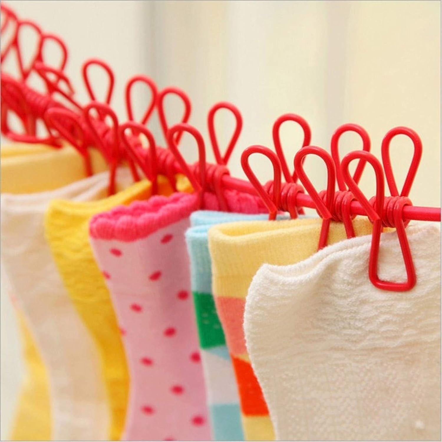 Elastic Clothesline Rope | Travel Laundry Drying Rope | Waterproof & Multipurpose | 3 Meter - Random Color