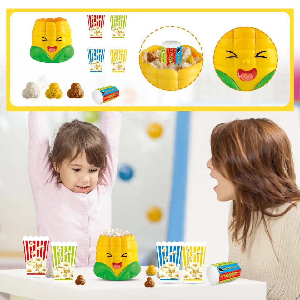 Fun Popcorn Game Toy for Kids �Interactive Jumping Popcorn Corn Game with Buckets & Tokens | Family Party Game