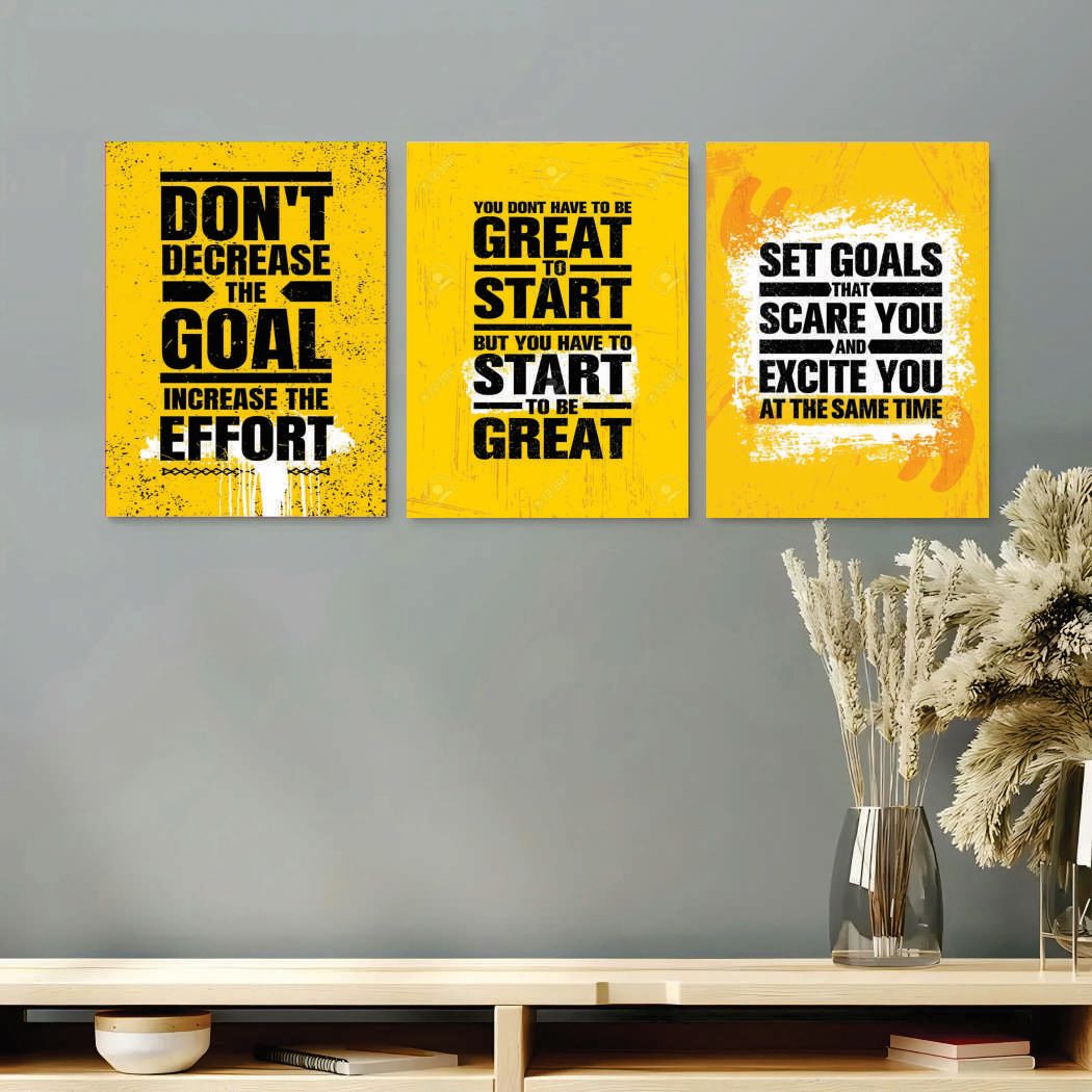 Set of 3 Premium Wall Art Photo Tiles �Modern Home Decor Sets 8x11