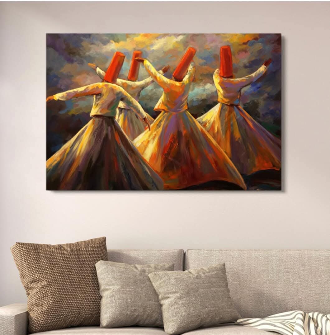 Whirling Dervish Landscape Canvas Art With Double Tape | 12x16 Inches