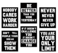 set of 6 Motivational sticky canvas frames – photo 1
