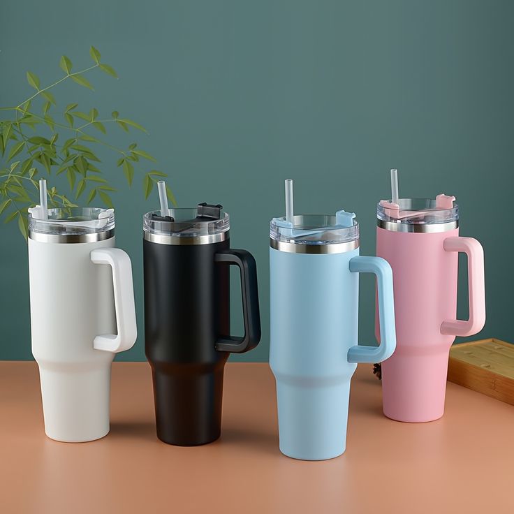Premium Simple Tumbler 40oz �Elegant Stainless Steel Hot & Cold Cup (Random Color)
