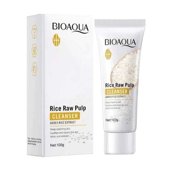 BIOAQUA Rice Raw Pulp Skin Whitening Product - Facial Cleanser (100g)