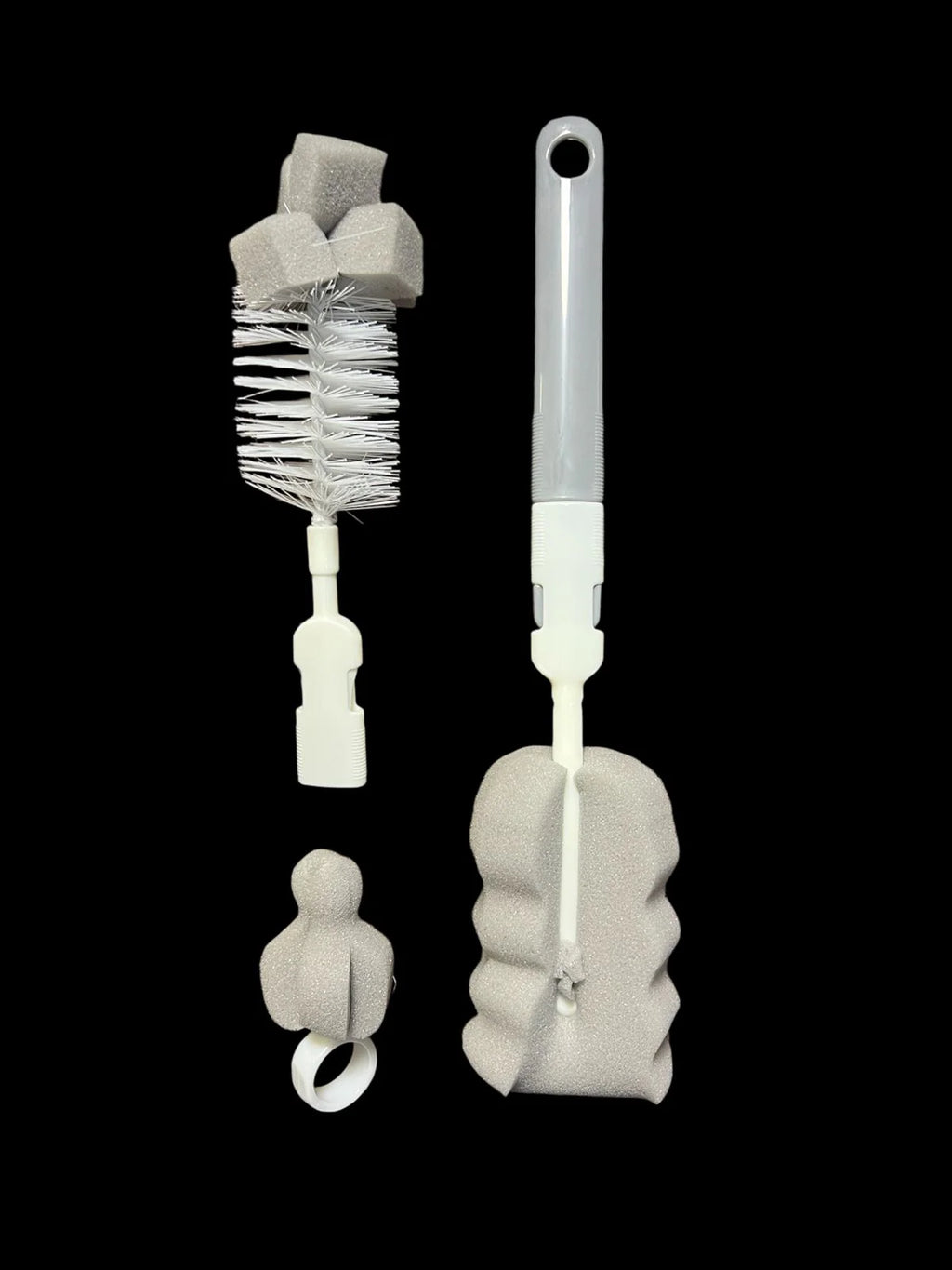 (pack of 3 )Baby Bottle and Teath Brush Set with Changeable Endings �Bottle, Sponge, Straw, and Pacifier (random color
