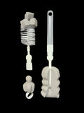 (pack of 3 )Baby Bottle and Teath Brush Set with Changeable Endings �Bottle, Sponge, Straw, and Pacifier (random color