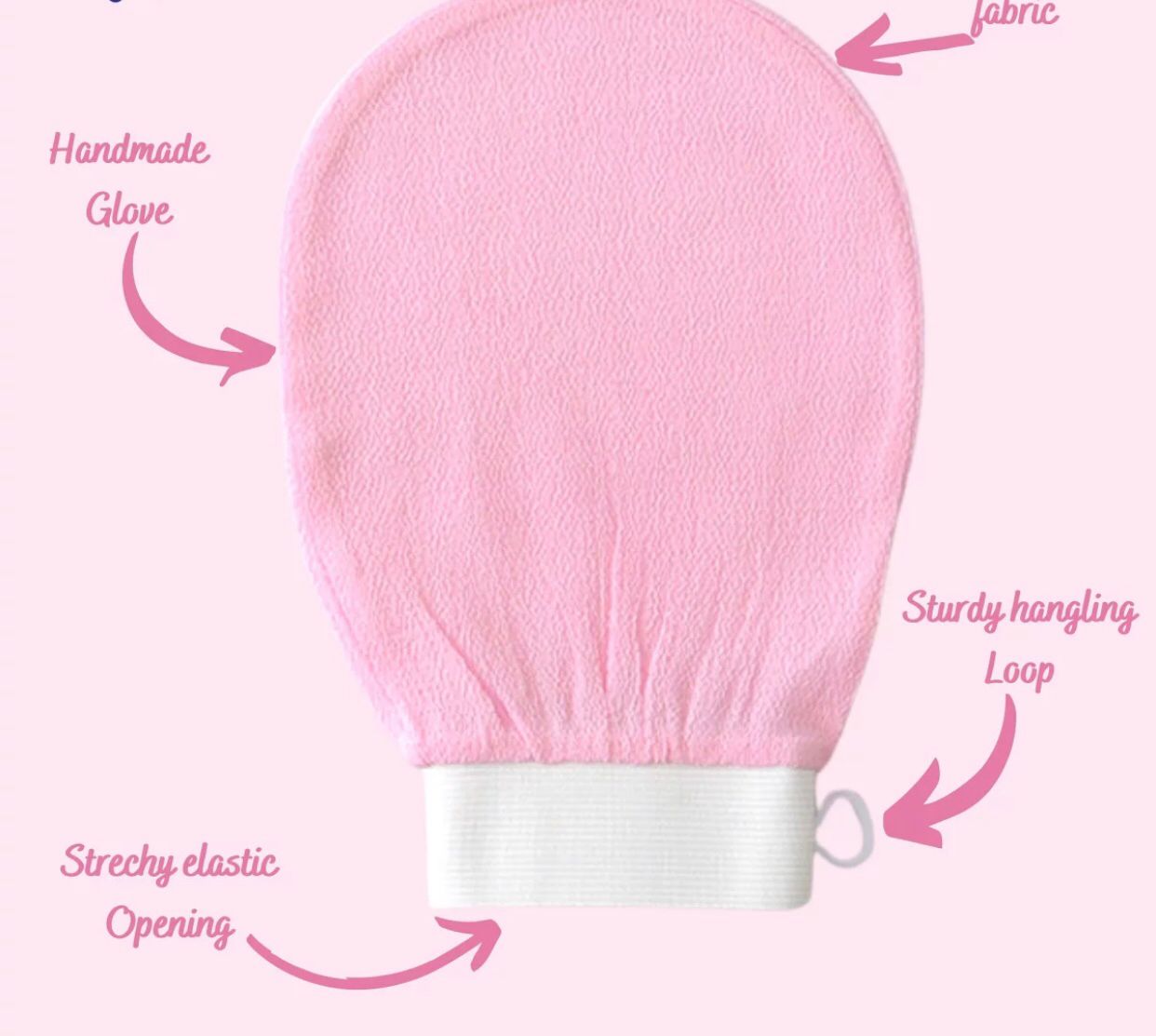Hammer Moroccan Exfoliating Gloves  - Dead Skin Remover - Exfoliating Bath Washcloth Scrub Mitt for Body - Exfoliating Massage Mitt Back Scrubber Glove - Each