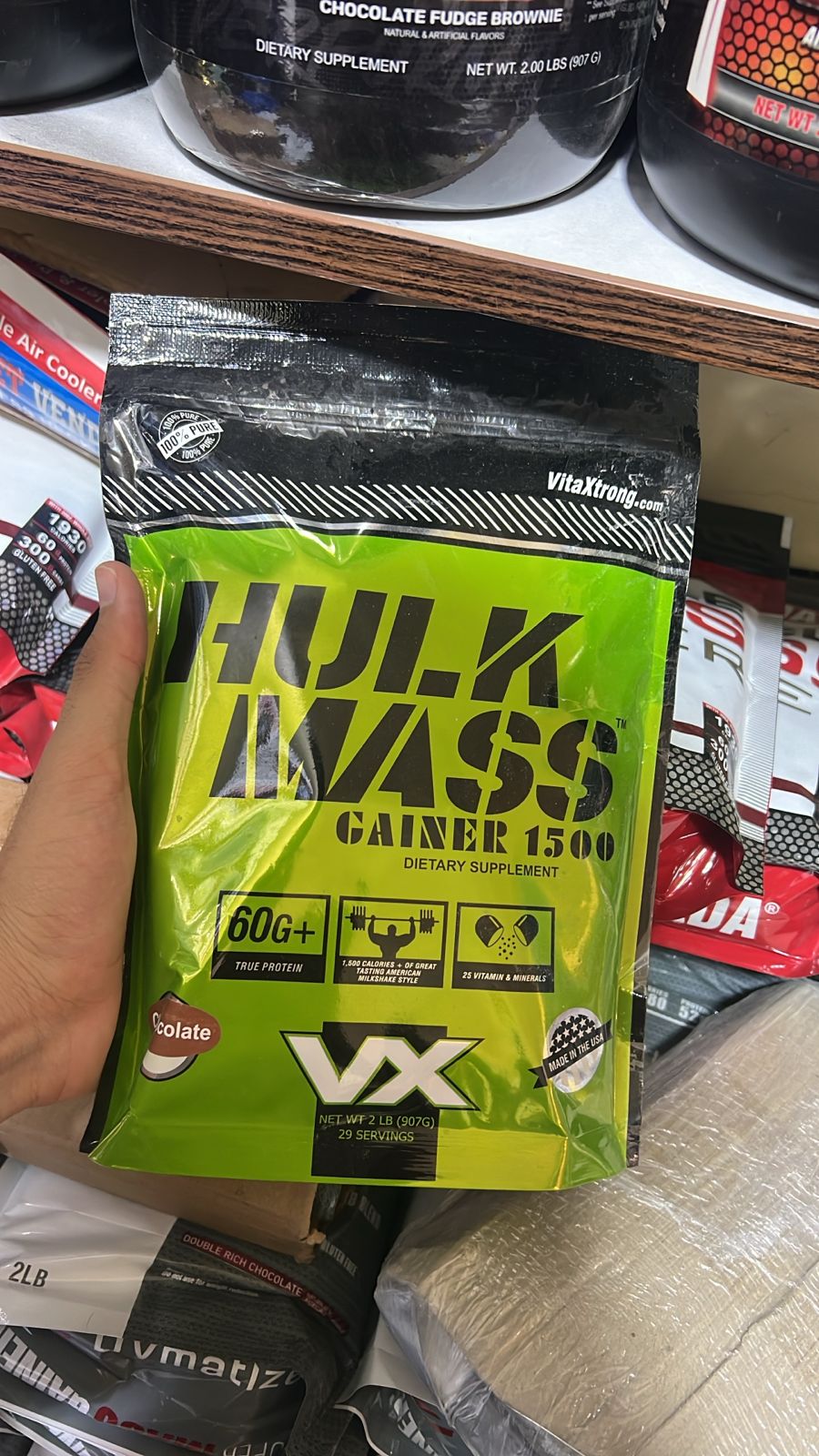 VitaXtrong VX Hulk Mass Gainer 1500 Dietary Supplement Heavy Weight Builder �2 LBS (907g)