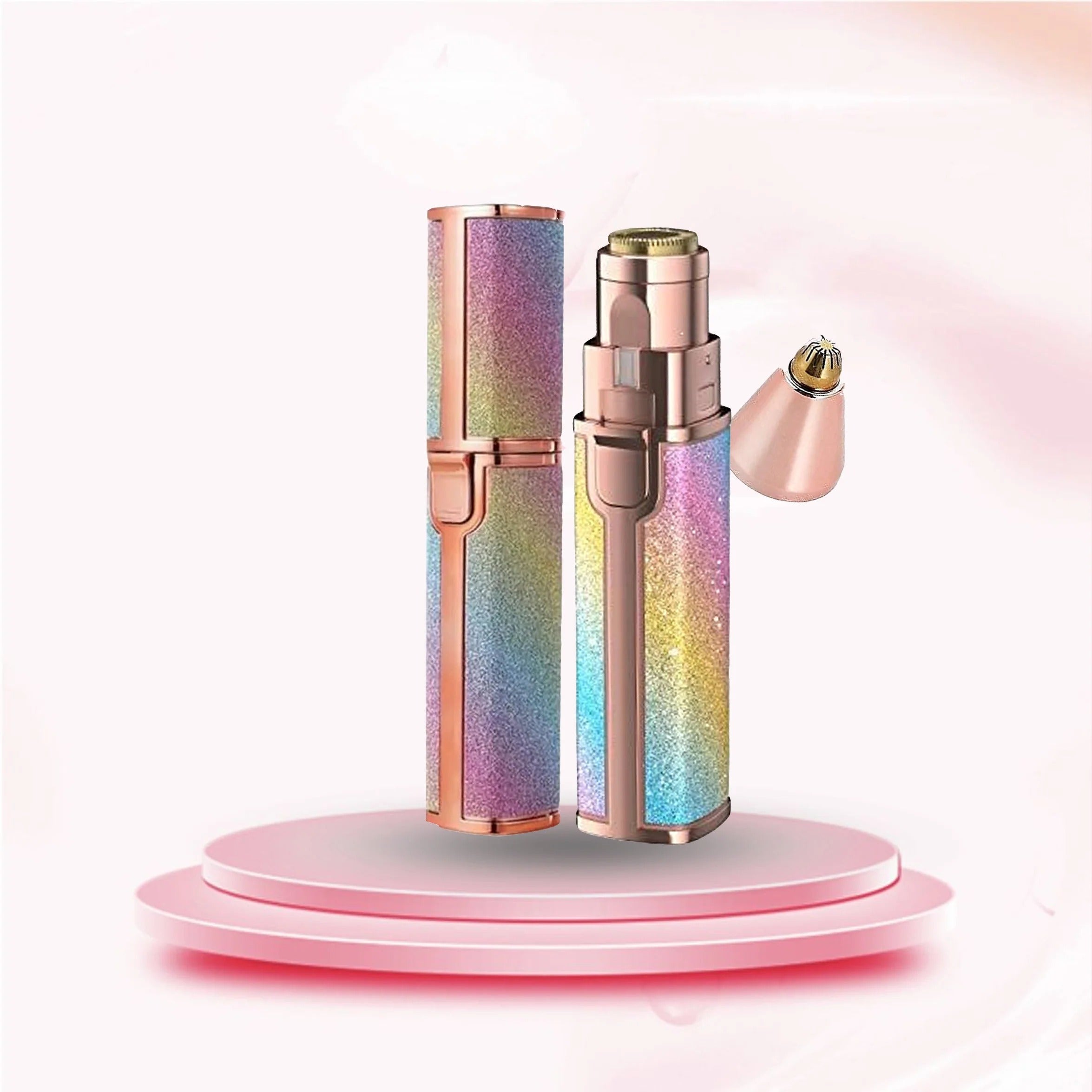 Flawless 2 In 1 Eyebrow Trimmer Multi Attractive Color With USB Charging Cable And Cleaning Brush