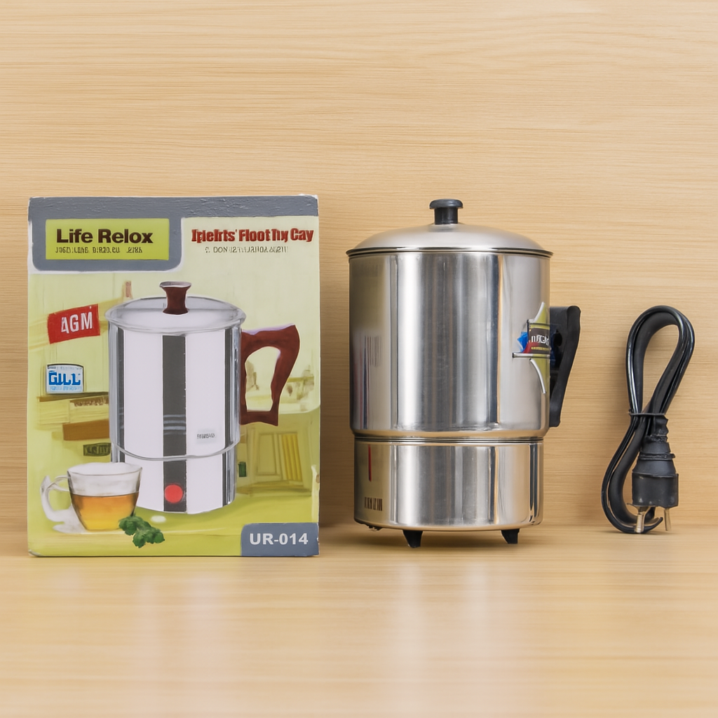 Life Relax Electric Water Kettle 1.0L �Stainless Steel Electric Heating Cup LR-014 | 350W Portable Electric Water Boiler for Tea, Coffee, Milk & Food