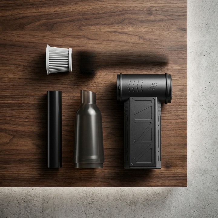 Mini Jet Fan Brushless Turbine Vacuum + Blour Portable Cleaning Device - Compact Brushless Mini Jet Fan Vacuum + Blour For Quick And Efficient Cleaning Tasks