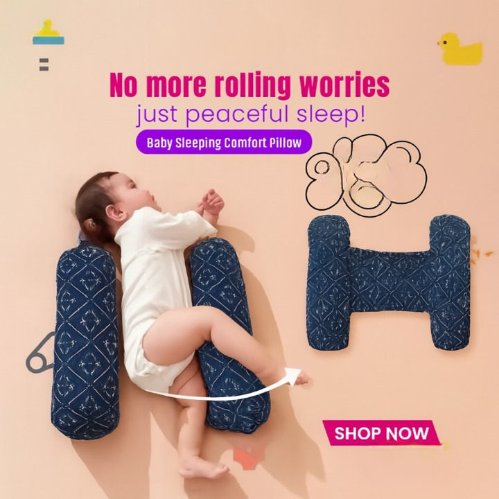 Baby Sleeping Comfort Pillow �Soft Support Pillow For Infants �Ergonomic Shape For Head, Neck And Back �Breathable And Washable Fabric