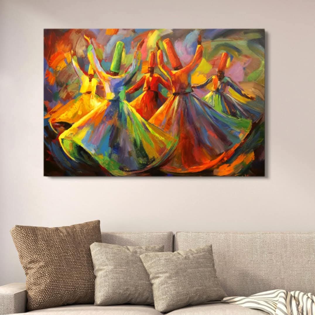 Sufiyana Contemporary Abstract Canvas Art With Double Tape | 12x16 Inches