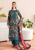 Elegant Floral Embroidered Lawn 3 Piece Unstitched Suit with Chiffon Dupatta